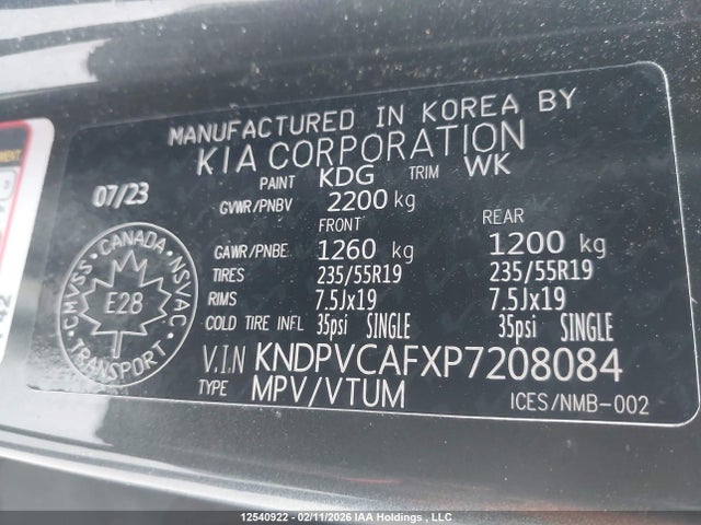 KNDPVCAFXP7208084 KIA Sportage Ex/ex Premium W/black Interior/ex Premium W/red Interior