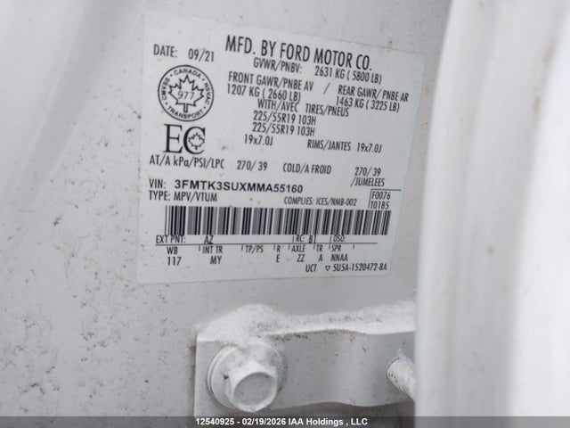 3FMTK3SUXMMA55160 Ford Mustang Mach-e Premium