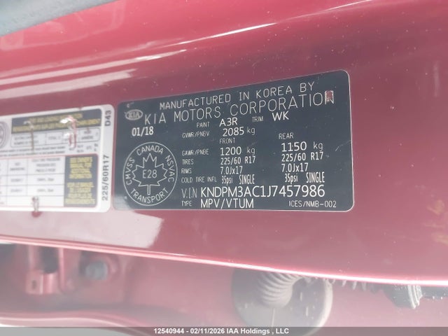KIA Sportage Lx 2018 KNDPM3AC1J7457986 Image 9