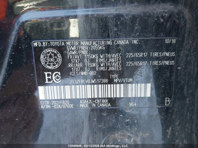2T3ZFREV0JW517388 Toyota RAV4