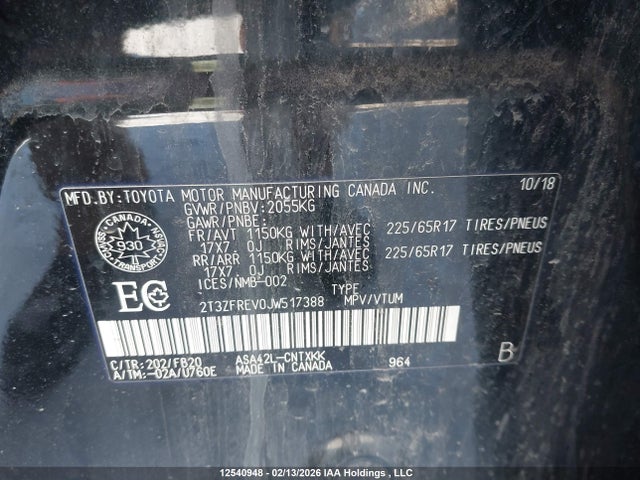 2T3ZFREV0JW517388 Toyota RAV4