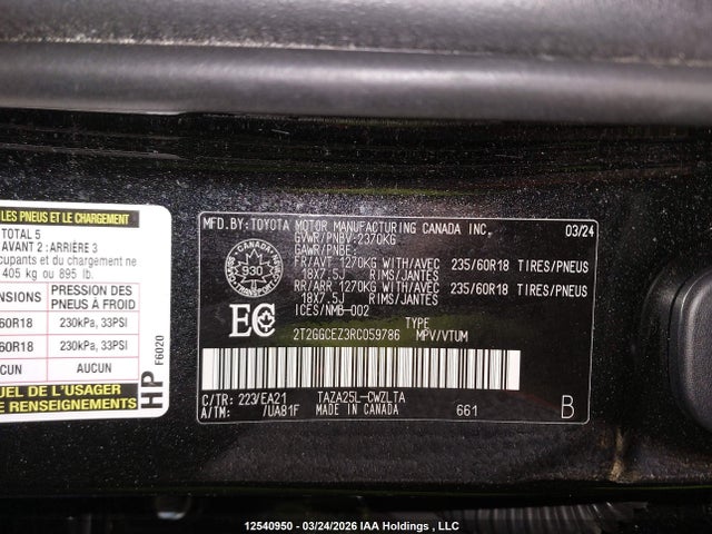 2T2GGCEZ3RC059786 Lexus Nx 350 Premium