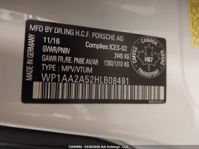 WP1AA2A52HLB08491 Porsche Macan
