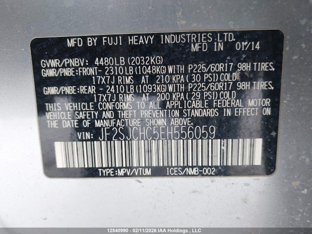 Subaru Forester 2.5i Limited 2014 JF2SJCHC5EH556059 Image 19