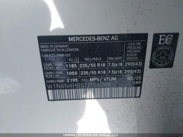 W1N4N4HB5TJ756009 Mercedes-Benz Gla 250 4matic