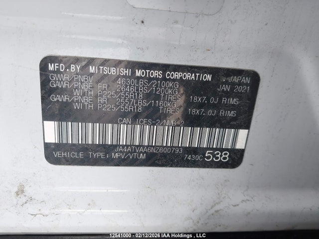 Mitsubishi Eclipse Cross Gt/se/sel 2022 JA4ATVAA6NZ600793 Image 9