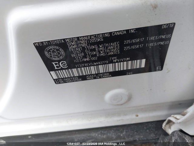 2T3ZFREV3JW482779 Toyota RAV4 LE