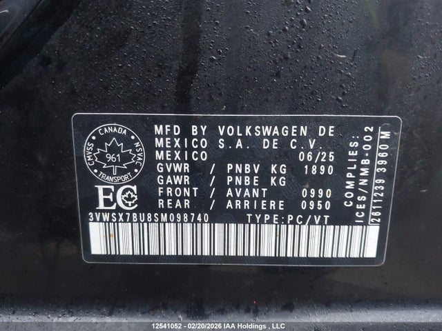 Volkswagen Jetta 2025 3VWSX7BU8SM098740 Image 9