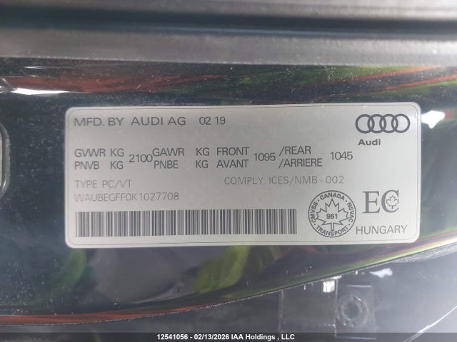 WAUBEGFF0K1027708 Audi A3 PREMIUM