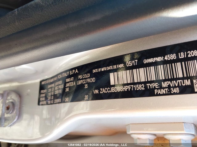 Jeep Renegade Limited 2017 ZACCJBDB8HPF71582 Image 18