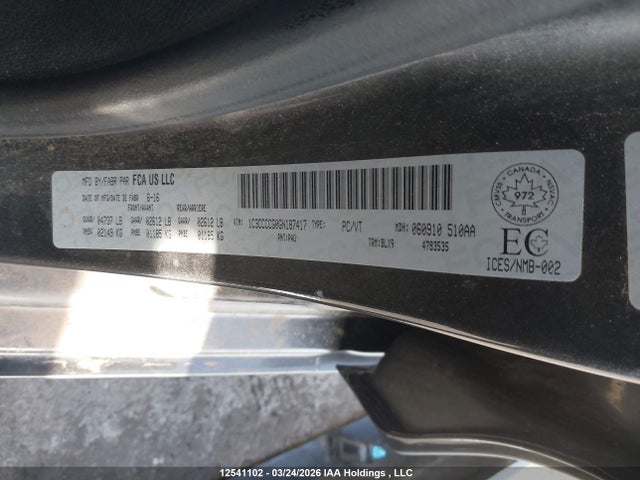 Aukcja sprzedaży 2016 Chrysler 200 C, vin: 1C3CCCCG0GN187417, numer aukcji: 12541102