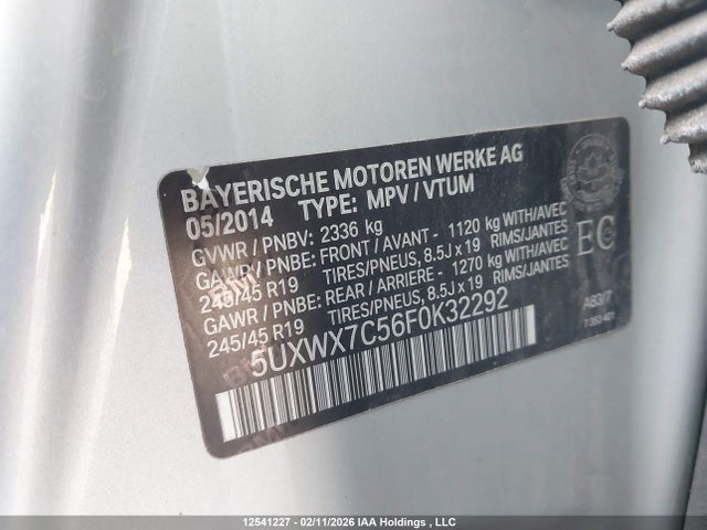 5UXWX7C56F0K32292 BMW X3 Xdrive35i