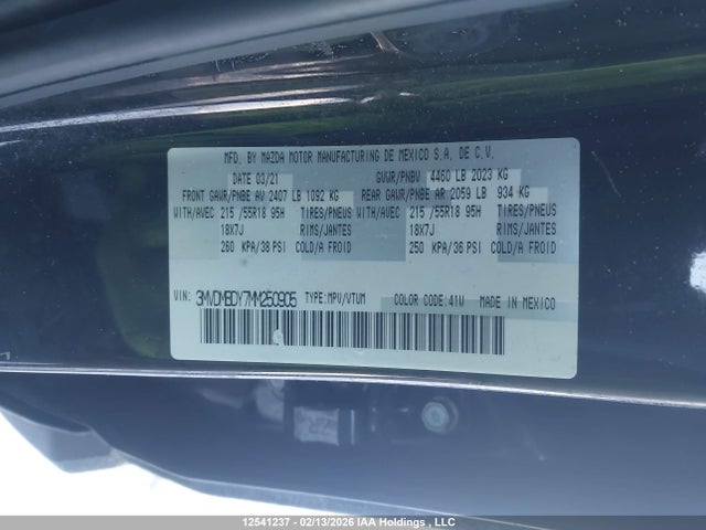 3MVDMBDY7MM250905 Mazda Cx-30 Gt W/turbo
