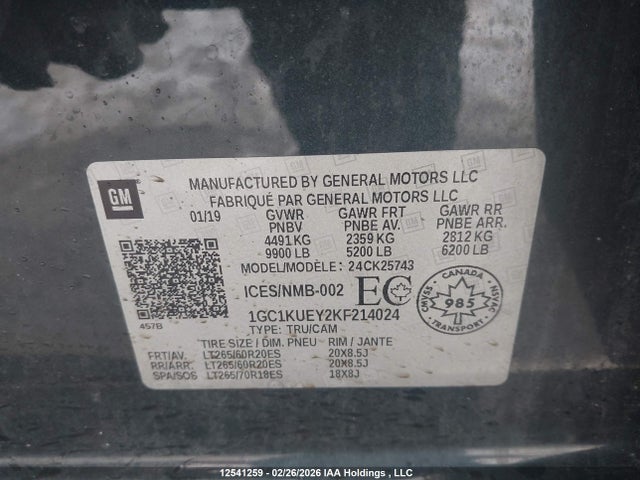 1GC1KUEY2KF214024 Chevrolet Silverado 2500hd High Country