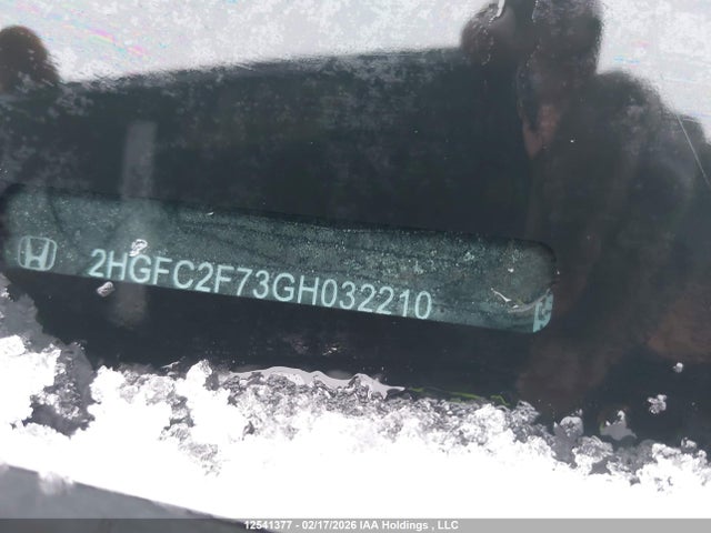 12541377 :رقم المزاد ، 2HGFC2F73GH032210 vin ، 2016 Honda Civic Ex مزاد بيع