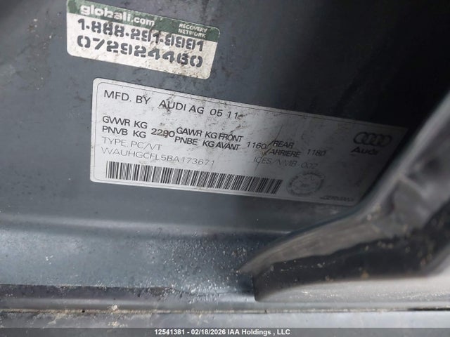 Продаж на аукціоні авто 2011 Audi S4 3.0 Premium, vin: WAUHGCFL5BA173671, номер лоту: 12541381
