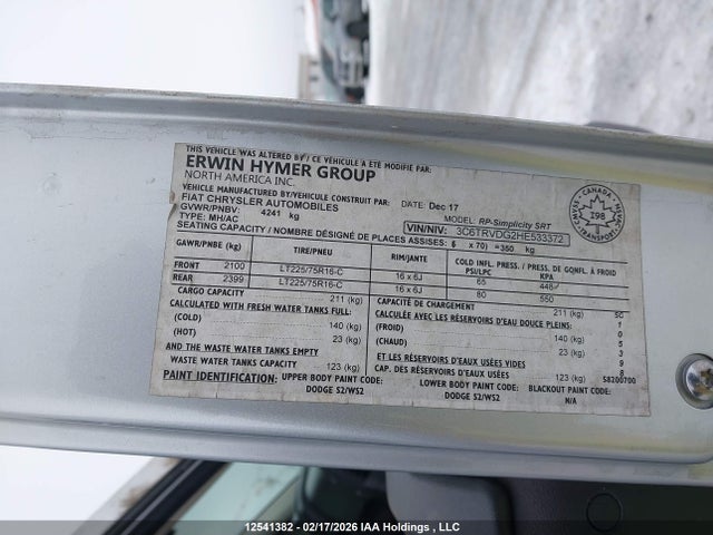 RAM Promaster 2500 High Roof 2017 3C6TRVDG2HE533372 Image 9