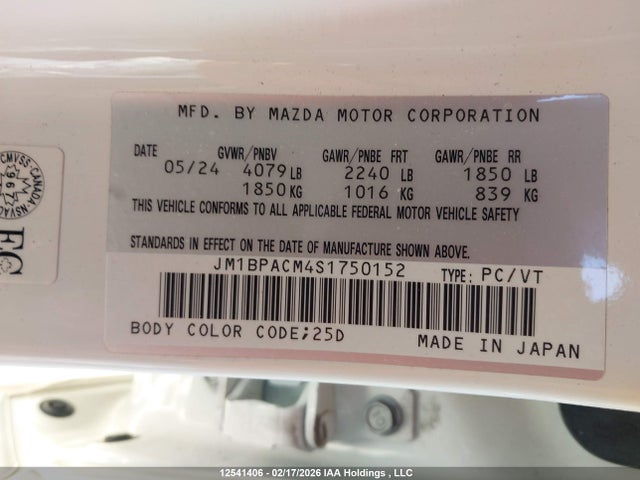 Mazda Mazda3 Gs 2025 JM1BPACM4S1750152 Image 9