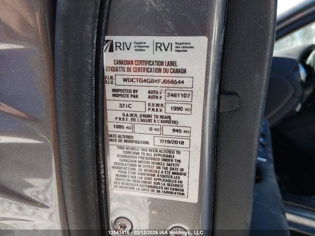 WDCTG4GB4FJ056544 Mercedes-Benz Gla 250 4matic