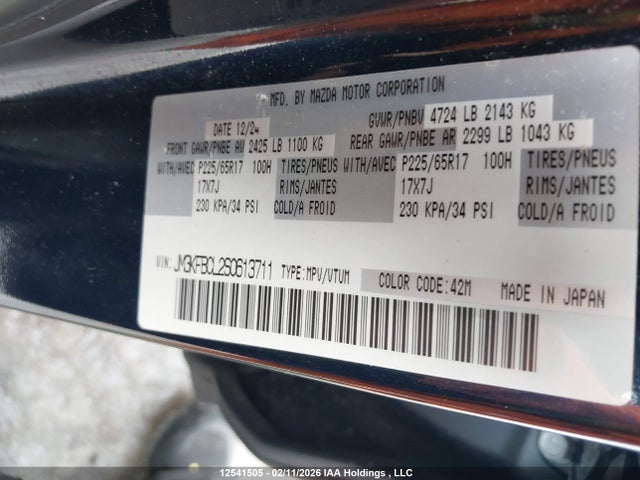 JM3KFBCL2S0613711 Mazda Cx-5 Preferred