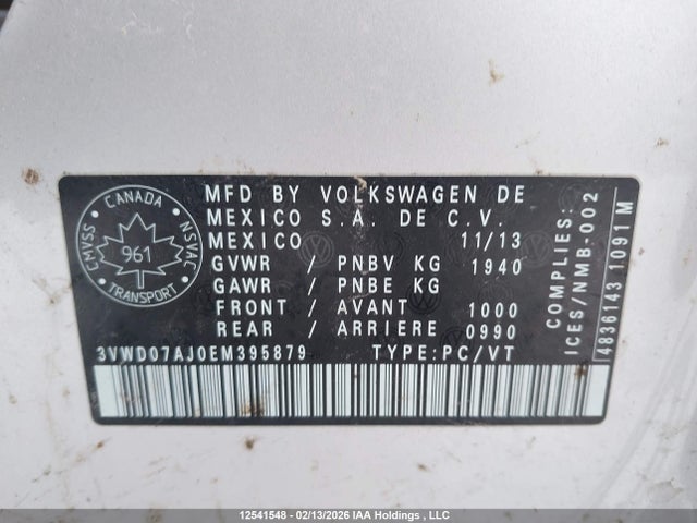 3VWD07AJ0EM395879 Volkswagen JETTA SE
