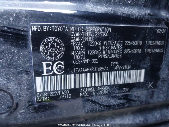 Toyota Venza 2024 JTEAAAAHXRJ168534 Image 19