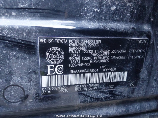 Toyota Venza 2024 JTEAAAAHXRJ168534 Image 9
