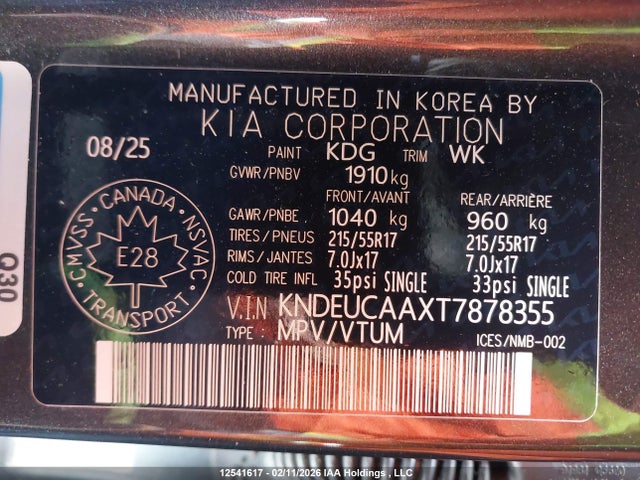 KIA SELTOS S 2026 KNDEUCAAXT7878355 Image 9