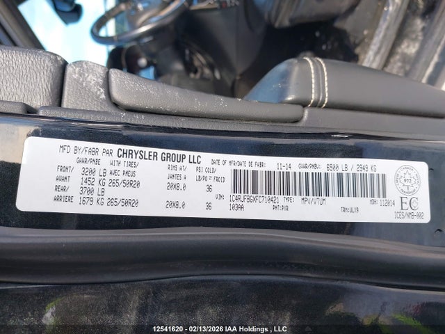 1C4RJFBGXFC710421 Jeep Grand Cherokee