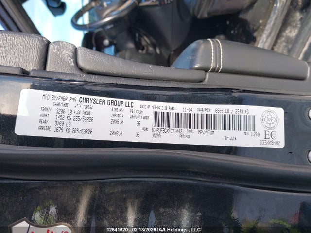 1C4RJFBGXFC710421 Jeep Grand Cherokee