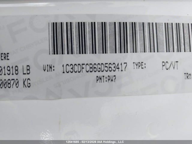 Dodge Dart Limited 2016 1C3CDFCB6GD563417 Image 9