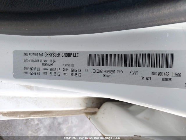 1C3CCCAG1FN525697 Chrysler 200 Limited