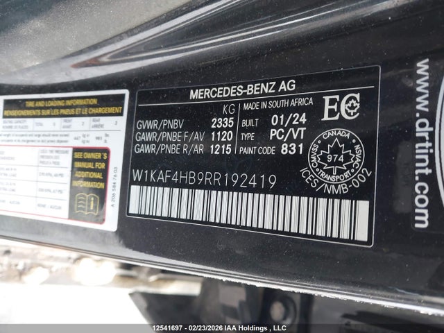 W1KAF4HB9RR192419 Mercedes-Benz C 300 4matic
