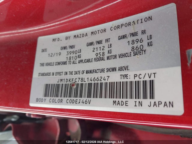 JM1DKFC78L1466247 Mazda Cx-3 Gs