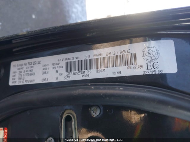 1C6RR7LG9GS293594 RAM 1500 Slt