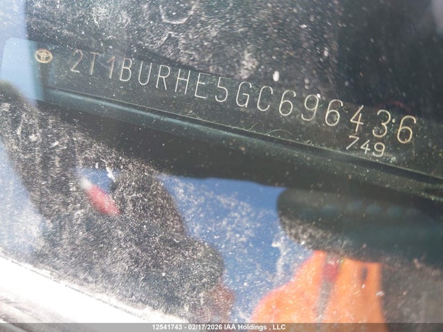 2T1BURHE5GC696436 Toyota Corolla L/le/le Pls/prm/s/s Pls