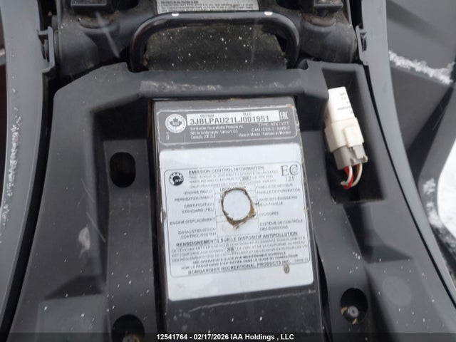 3JBLPAU21LJ001951 Can-Am Outlander Max Xt 850/xt-p 850
