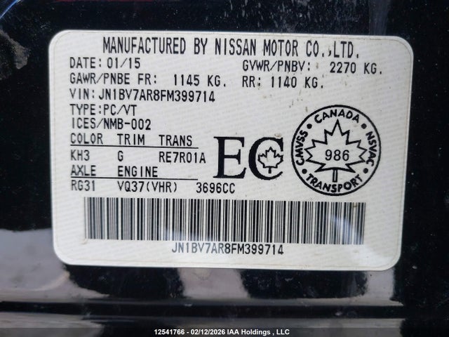 JN1BV7AR8FM399714 Infiniti Q50 SPORT