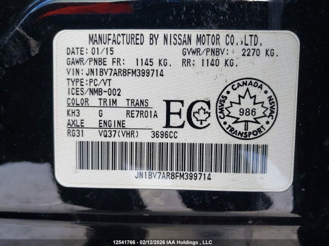 JN1BV7AR8FM399714 Infiniti Q50 SPORT