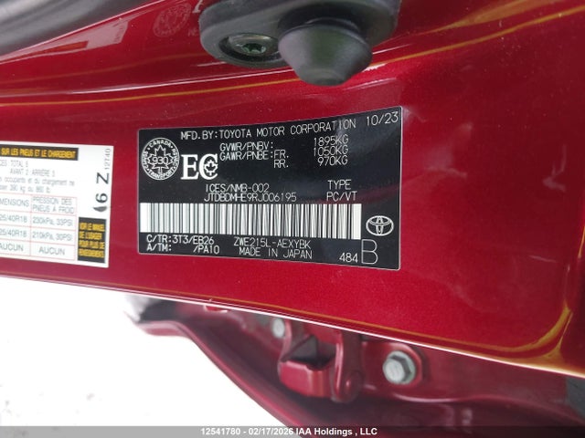 JTDBDMHE9RJ006195 Toyota Corolla Hybrid Xse