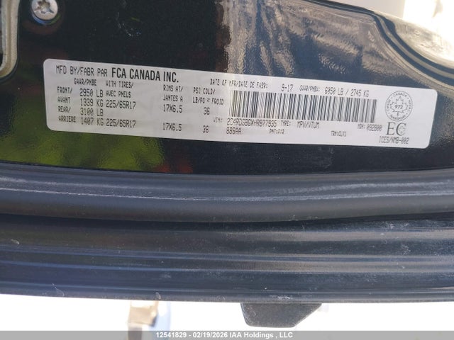 2C4RDGBGXHR877935 Dodge Grand Caravan Cvp/sxt