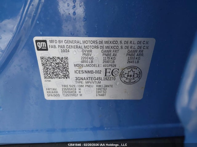 3GNAXTEG4SL192270 Chevrolet Equinox