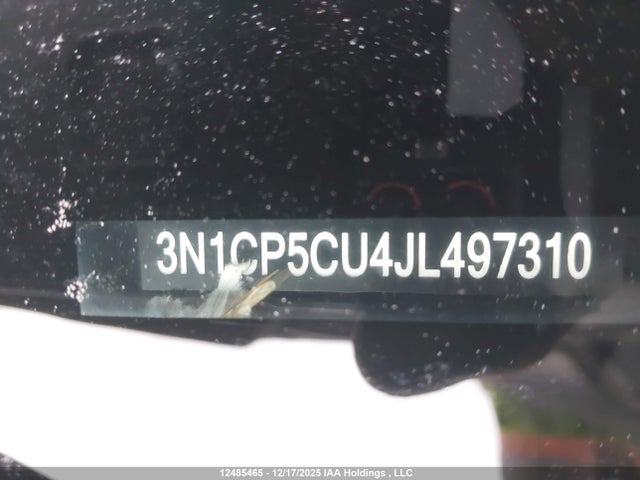 3N1CP5CU4JL497310 Nissan Kicks S/sr/sv