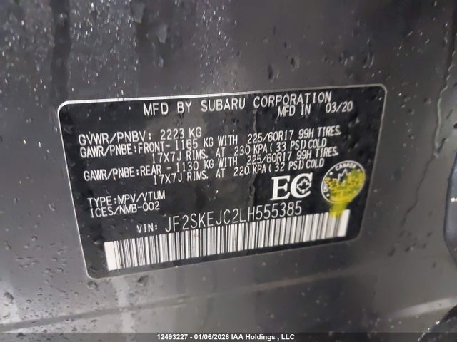 JF2SKEJC2LH555385 Subaru Forester Touring