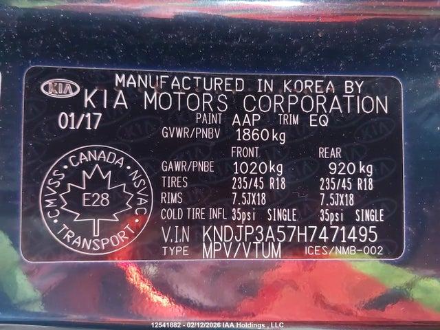 KNDJP3A57H7471495 KIA Soul Ex/ex Premium/ex Tech/ex+