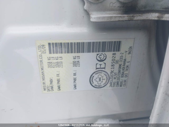 Aukcja sprzedaży 2009 Nissan Altima Hybrid, vin: 1N4CL21E79C185028, numer aukcji: 12541926