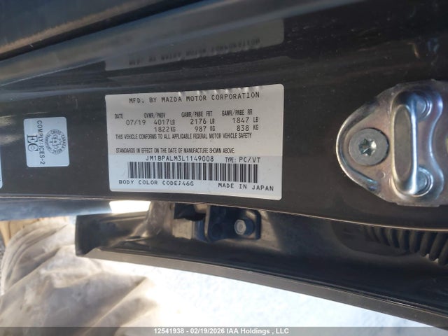 JM1BPALM3L1149008 Mazda MAZDA3
