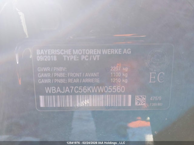 WBAJA7C56KWW05560 BMW 530i Xdrive