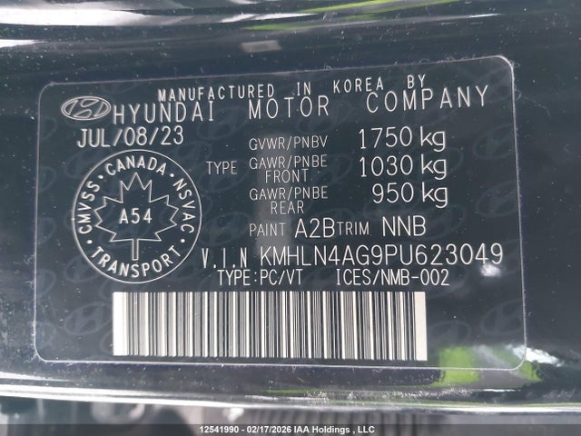 KMHLN4AG9PU623049 Hyundai Elantra