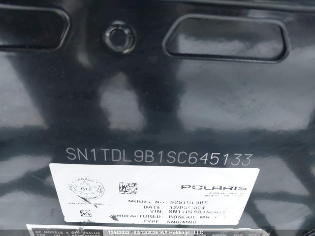 SN1TDL9B1SC645133 Polaris Polaris
